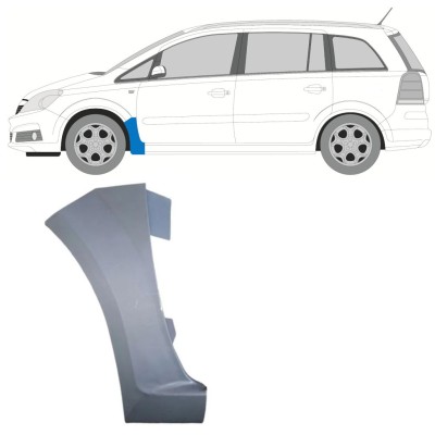 Front wing repair panel for Opel Zafira B 2005-2012 / Left 16851