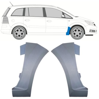 Front wing repair panel for Opel Zafira B 2005-2012 / Left+Right / Set 16852