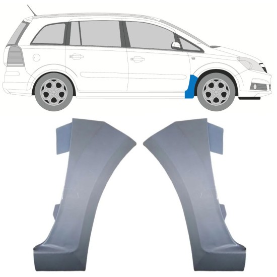 Front wing repair panel for Opel Zafira B 2005-2012 / Left+Right / Set 16852