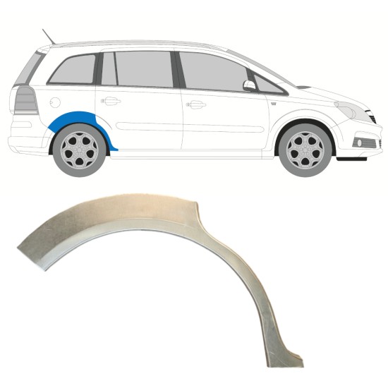 Rear wing repair panel
