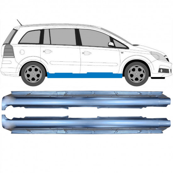 Full sill repair panel for Opel Zafira 2005-2012 / Left+Right / Set 10617