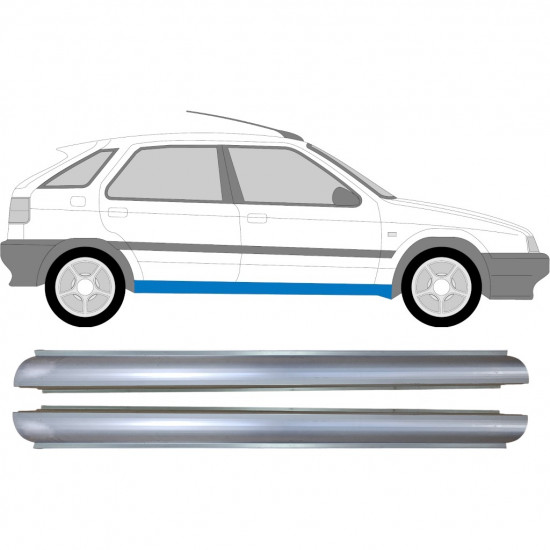 Sill repair panel for Citroen ZX 1991-1997 / Set 11343