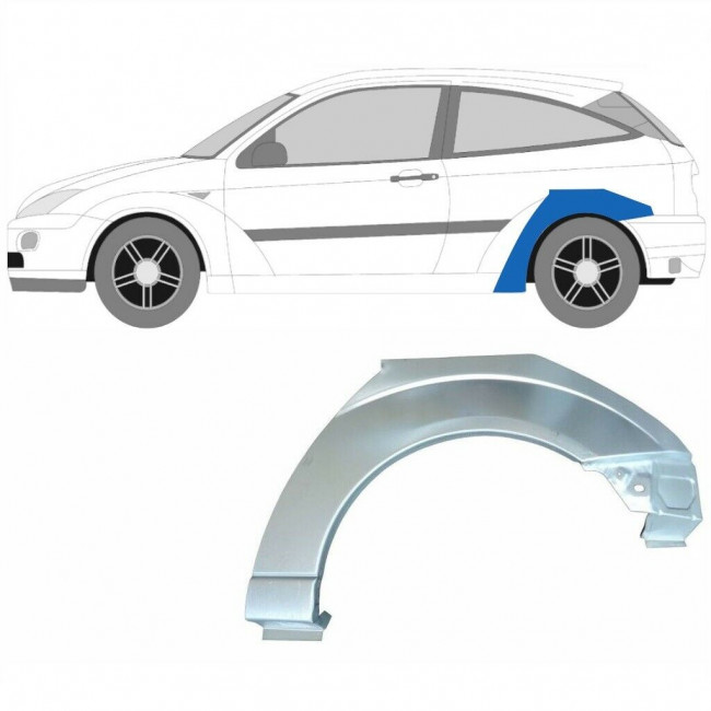 FORD FOCUS MK1 1998-2007 3 DOOR REAR WHEEL ARCH REPAIR PANEL LEFT