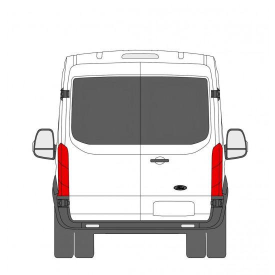 Rear wing side trim for Ford Transit 2014-  / LWB / Left 11722