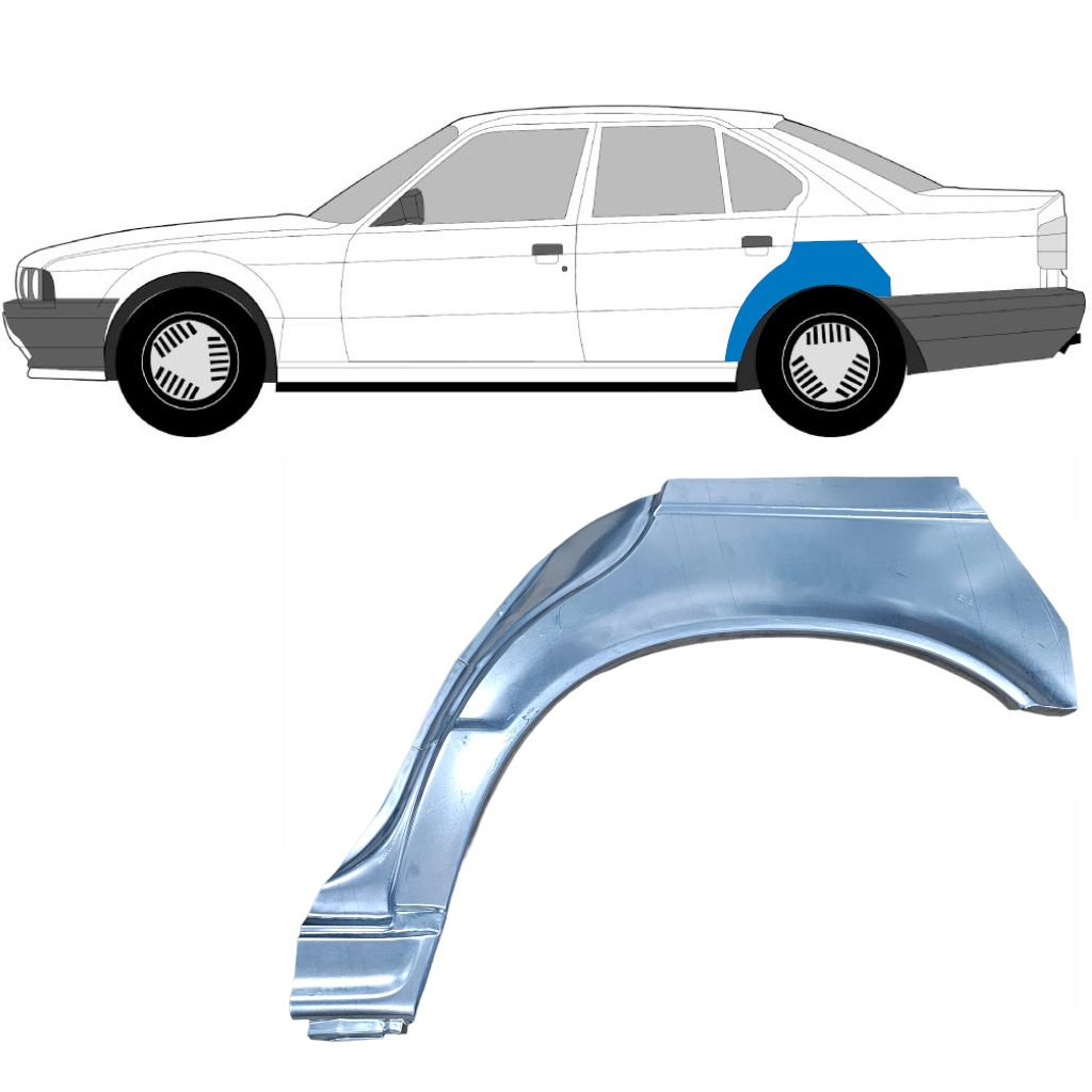Reparaturblech Kotflügel hinten für BMW 5 E34 1987-1997 / Links / SEDAN 6401