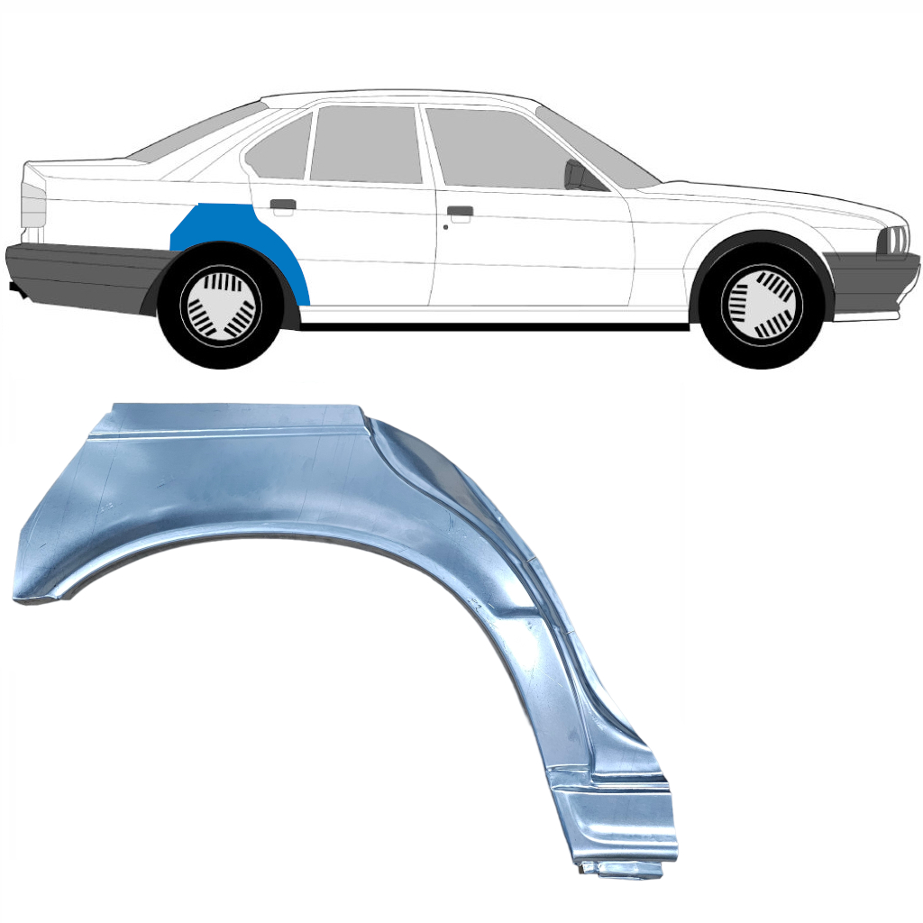 Reparaturblech Kotflügel hinten für BMW 5 E34 1987-1997 / Rechts / SEDAN 6400