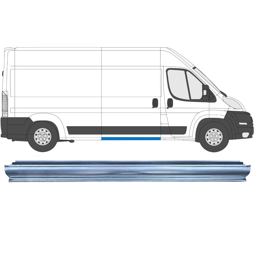 Reparaturblech Schiebetürschweller für Fiat Ducato 2006-2014 / Links = Rechts (symmetrisch) 5947