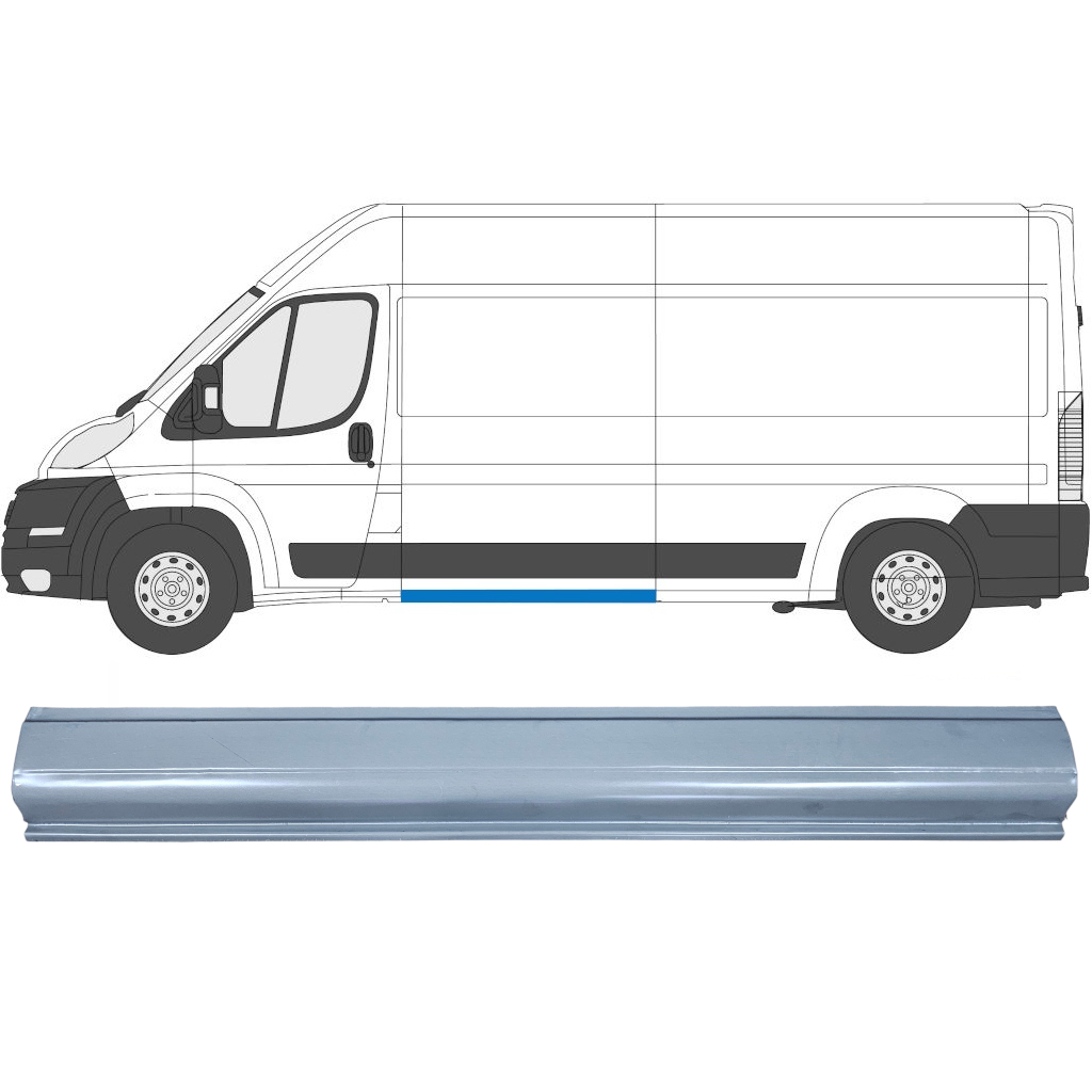 Reparaturblech Seite für Fiat Ducato 2006-2025 / Links = Rechts (symmetrisch) 5949