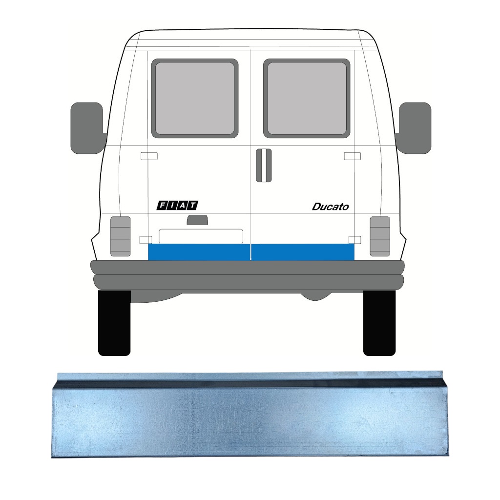 Panneau de réparation porte arrière extérieur pour Citroen C25 1981-1994 / Gauche = Droite (symétrique) 13793