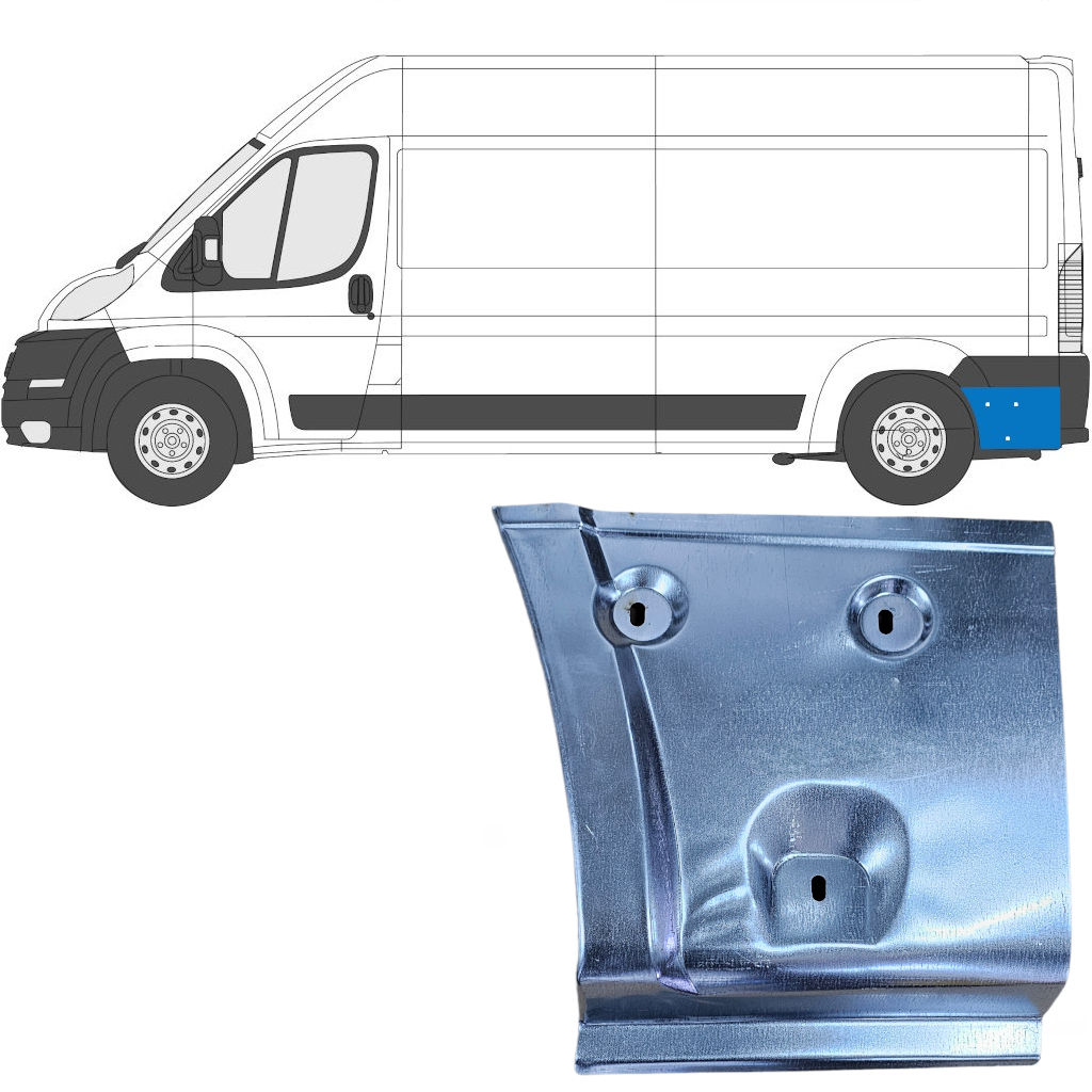 Reparaturblech Kotflügel hinten für Fiat Ducato 2006-2014 / Links 6993