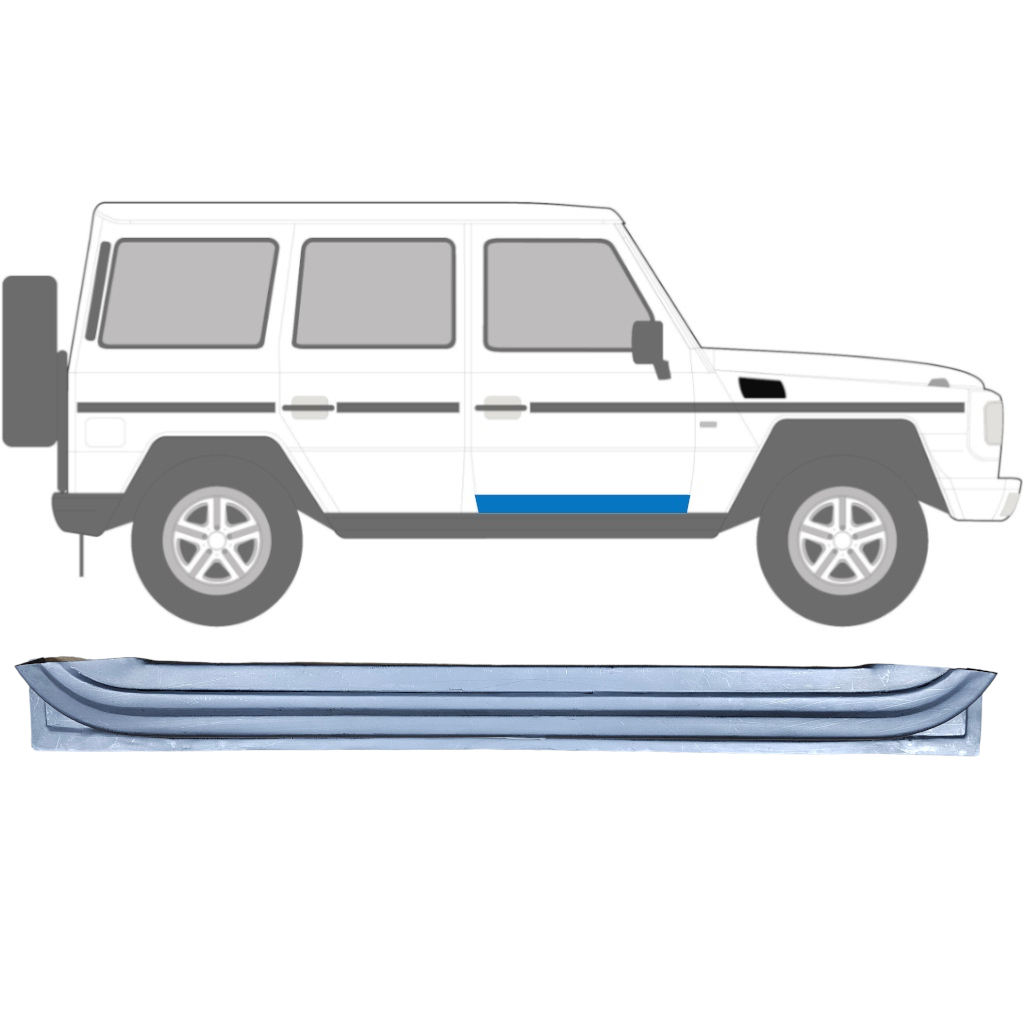 Reparaturblech vordere Tür für Mercedes G-Class W460 W461 W463 1979- / Rechts 5542