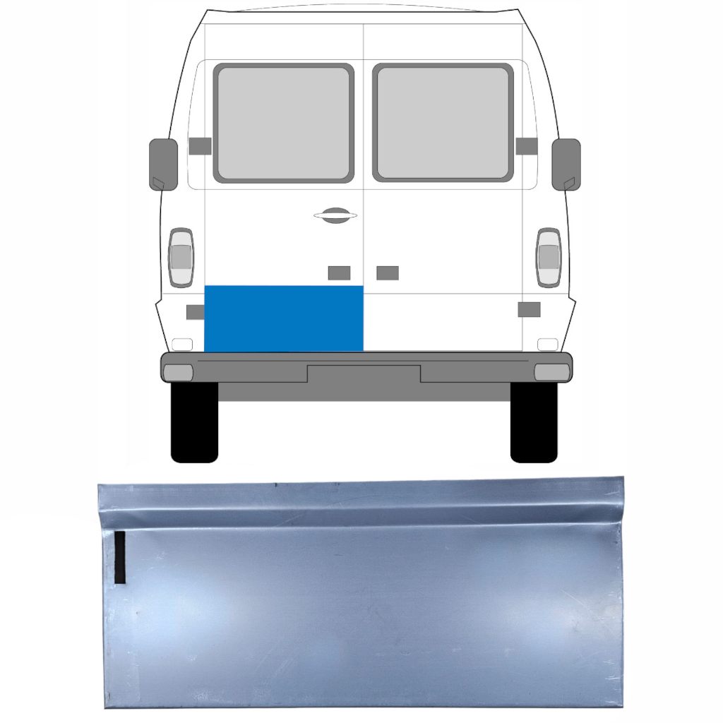 Panneau de réparation porte arrière extérieur pour Mercedes T1 207-410 1977-1995 / Gauche 5239