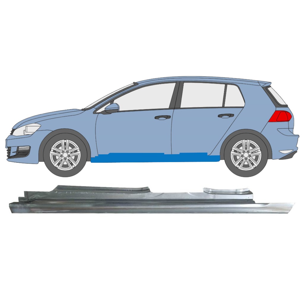 Voll schweller für Volkswagen Golf 7 2012- / Links 8300
