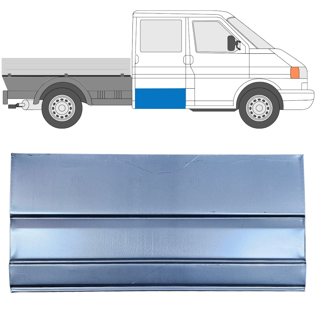 Panneau de réparation de porte arrière pour Volkswagen Transporter T4 1990-2003 / Gauche = Droite (symétrique) 11760